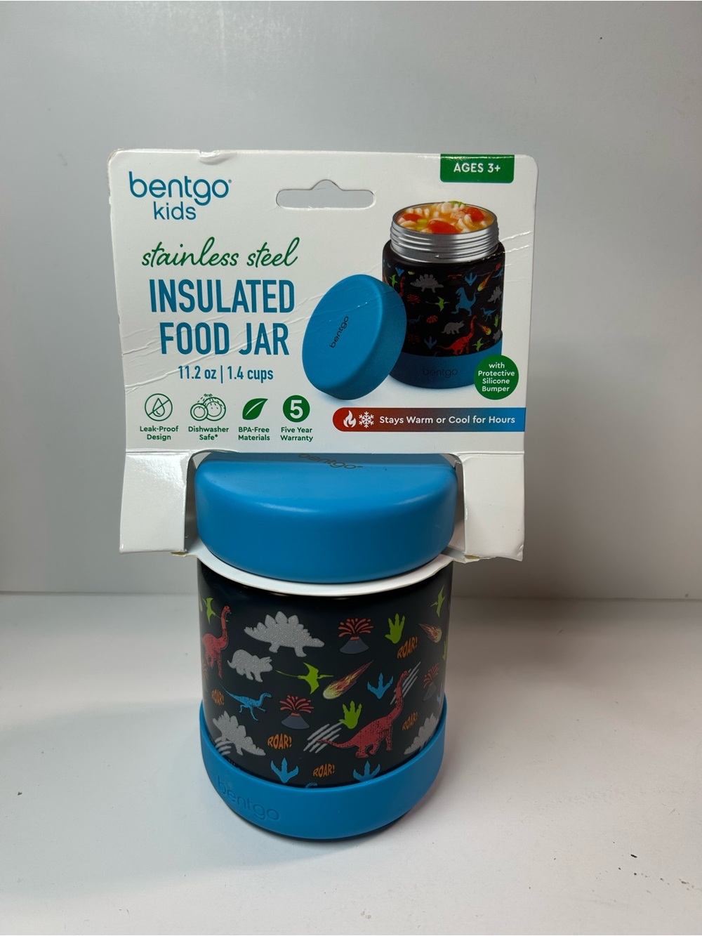 NEW Bentgo Kids’ Stainless Steel Insulated Food Jar in Dino Pattern